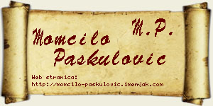 Momčilo Paskulović vizit kartica